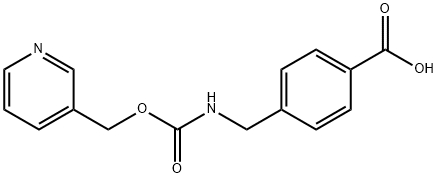 4-(((吡啶-3-基甲氧基)羰基氨基)甲基)苯甲酸 结构式