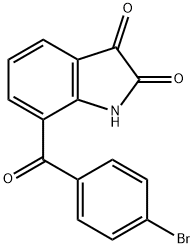 7-(4-溴苯甲酰)-2,3-吲哚二酮 结构式
