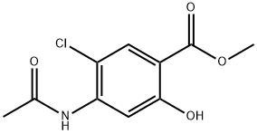 4-乙酰氨基-5-氯-2-羟基苯甲酸甲酯 结构式
