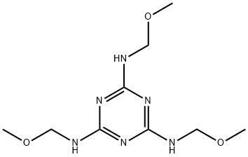 N,N',N''-tris(methoxymethyl)-1,3,5-triazine-2,4,6-triamine Struktur