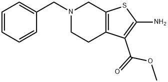 Thieno[2,3-c]pyridine-3-carboxylic acid, 2-aMino-4,5,6,7-tetrahydro-6-(phenylMethyl)-, Methyl ester Structure