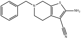 2-AMINO-6-BENZYL-4,5,6,7-TETRAHYDRO-THIENO[2,3-C]PYRIDINE-3-CARBONITRILE Structure