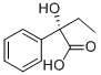 [S,(+)]-α-エチル-α-ヒドロキシベンゼン酢酸 化学構造式