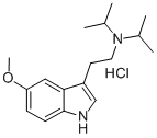 5-METHOXY-3-(2-DIISOPROPYLAMINOETHYL)INDOLE HYDROCHLORIDE Struktur