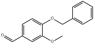 3-メトキシ-4-(ベンジルオキシ)ベンズアルデヒド 化学構造式