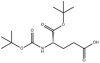 Boc-L-glutamic acid 1-tert-butyl ester Struktur
