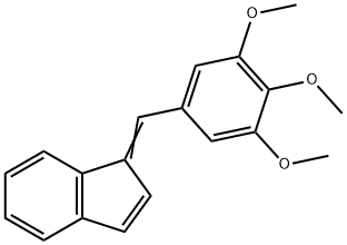 1-(3,4,5-トリメトキシベンジリデン)-1H-インデン 化学構造式