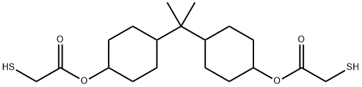 (1-methylethylidene)di-4,1-cyclohexanediyl bis(mercaptoacetate) Structure