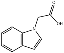 吲哚-1-乙酸 结构式