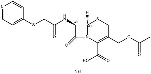 头孢匹林钠, 24356-60-3, 结构式