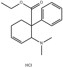 2-(ジメチルアミノ)-1-フェニル-3-シクロヘキセン-1-カルボン酸エチル・塩酸塩 化学構造式