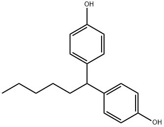 4,4'-ヘキシリデンビスフェノール 化学構造式