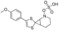 1-[4-(4-methoxyphenyl)-1,3-dithiol-2-ylidene]-3,4,5,6-tetrahydro-2H-py ridine, sulfuric acid Structure