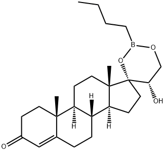 (20S)-17,21-[(Butylboranediyl)bis(oxy)]-20-hydroxypregn-4-en-3-one Structure