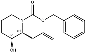 (2R,3R)-rel-3-Hydroxy-2-(2-propenyl)-1-piperidinecarboxylic Acid Phenylmethyl Ester Structure