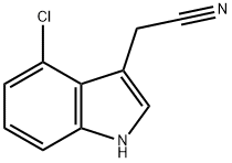 (4-氯-1H-吲哚-3-基)乙腈 结构式