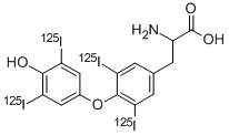 チロキシン (125I) 化学構造式