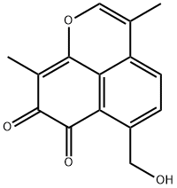 5-Hydroxymethyl-3,9-dimethylnaphtho[1,8-bc]pyran-7,8-dione Structure