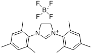1,3-双(2,4,6-三甲苯基)-4,5-二氢咪唑四氟硼酸盐, 245679-18-9, 结构式