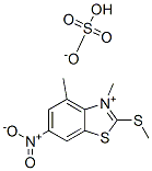 3-甲基-2-(甲硫基)-6-硝基苯并噻唑鎓硫酸甲酯盐 结构式