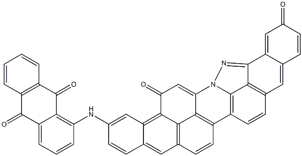3-((9,10-二氧代-9,10-二氢-1-蒽基)氨基)-5,10-二氢蒽并(2,1,9-MNA)苯并(6,7)吲唑并(2,3,4-FGH)吖啶-5,10-二酮 结构式