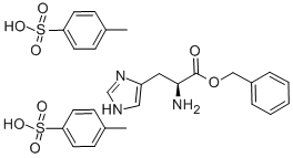 L-ヒスチジンフェニルメチル・2(4-メチルベンゼンスルホン酸) 化学構造式