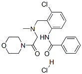 N-[3-chloro-2-[[methyl[2-morpholino-2-oxoethyl]amino]methyl]phenyl]benzamide monohydrochloride Structure