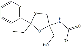 2-Ethyl-2-phenyl-1,3-oxathiolane-5-methanol carbamate Structure