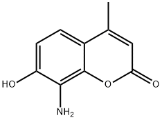 2H-1-Benzopyran-2-one, 8-amino-7-hydroxy-4-methyl- Structure