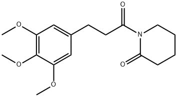 1-[3-(3,4,5-Trimethoxyphenyl)propionyl]piperidin-2-one 结构式