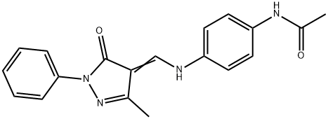 4'-[[(3-Methyl-5-oxo-1-phenyl-2-pyrazolin-4-ylidene)methyl]amino]acetanilide Structure