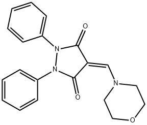 4-(Morpholinomethylene)-1,2-diphenyl-3,5-pyrazolidinedione Structure