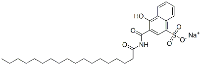 4-羟基-3-(十八碳酰基氨基甲酰)萘-1-磺酸钠 结构式