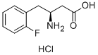 (S)-3-氨基-4-(2-氟苯基)-丁酸盐酸盐 结构式