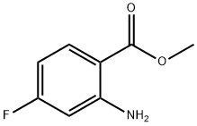 2-氨基-4-氟苯甲酸甲酯 结构式