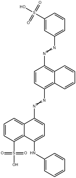 8-(phenylamino)-5-[[4-[(3-sulphophenyl)azo]-1-naphthyl]azo]naphthalene-1-sulphonic acid Structure