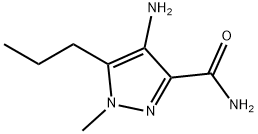 4-アミノ-1-メチル-5-プロピル-1H-ピラゾール-3-カルボキサミド 化学構造式