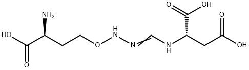 N-[[[(S)-3-Amino-3-carboxypropoxy]amino](imino)methyl]-L-aspartic acid Structure