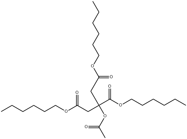 乙酰柠檬酸三正己酯 结构式