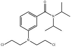 m-[Bis(2-chloroethyl)amino]-N,N-diisopropylbenzamide Structure