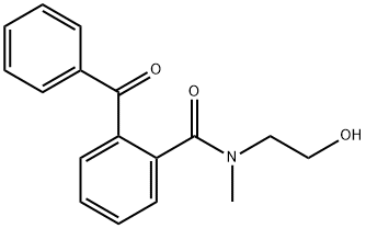 2-ベンゾイル-N-(2-ヒドロキシエチル)-N-メチルベンズアミド 化学構造式