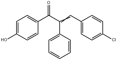 3-(4-chlorophenyl)-1-(4-hydroxyphenyl)-2-phenyl-prop-2-en-1-one Structure