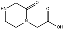 2-氧代-1-哌嗪乙酸, 24860-46-6, 结构式