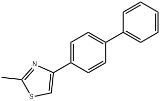 4-(1,1'-ビフェニル-4-イル)-2-メチルチアゾール 化学構造式