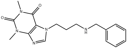 7-[3-(benzylamino)propyl]-3,7-dihydro-1,3-dimethyl-1H-purine-2,6-dione Struktur