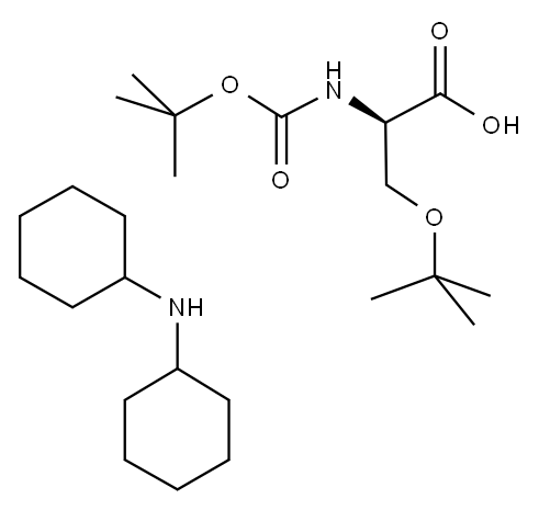 N-BOC-O-叔-丁基-D-丝氨酸 二环己基铵盐, 248921-67-7, 结构式
