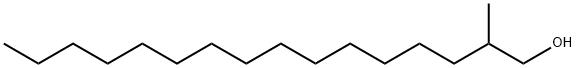 2-メチル-1-ヘキサデカノール 化学構造式