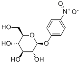 4-硝基苯-Β-D-吡喃葡萄糖苷 结构式