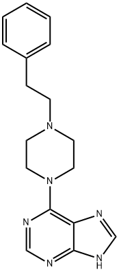 6-(4-Phenethyl-1-piperazinyl)-9H-purine 结构式
