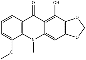 11-Hydroxy-6-methoxy-5-methyl-1,3-dioxolo[4,5-b]acridin-10(5H)-one Structure